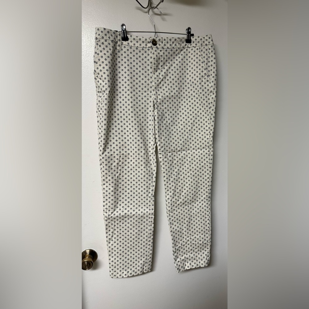 Tommy Hilfiger Ivory/Blue Pants Size 12